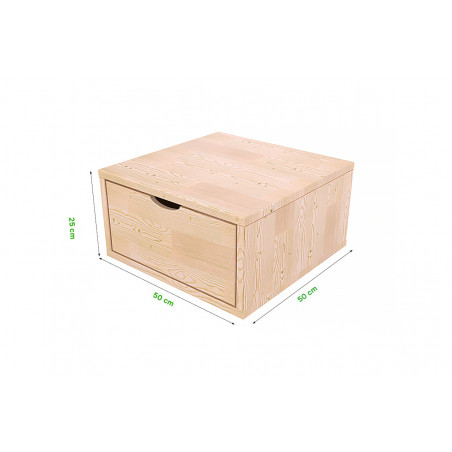 Cube storage unit 50x50 cm + drawer | ABC Meubles