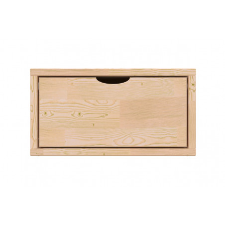 Wooden storage cube 75x50 cm + drawer | ABC Meubles