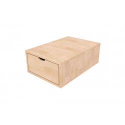 Cube de rangement bois 75x50 cm + tiroir