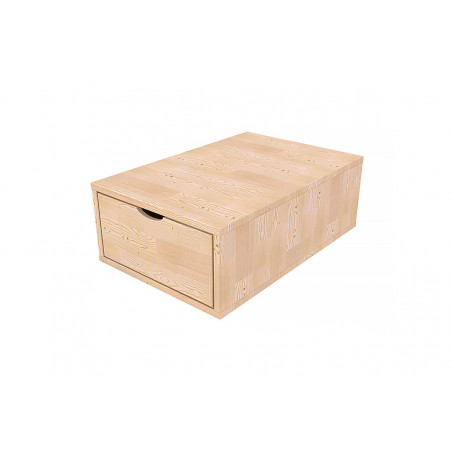 Wooden storage cube 75x50 cm + drawer | ABC Meubles