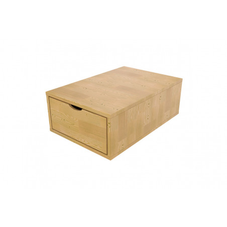 Wooden storage cube 75x50 cm + drawer | ABC Meubles