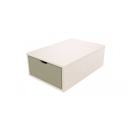 Wooden storage cube 75x50 cm + drawer | ABC Meubles