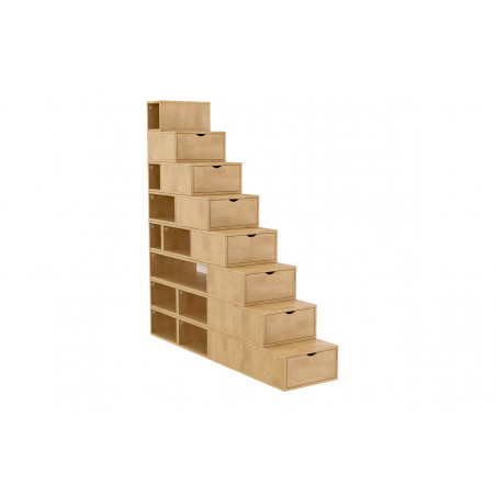 Block Storage Staircase 200cm wood | ABC Meubles