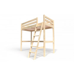 Mezzanine bed 90x200 wood with ladder Sylvia