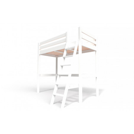 Cama de entrepiso de madera maciza con escalera Sylvia | ABC Meubles