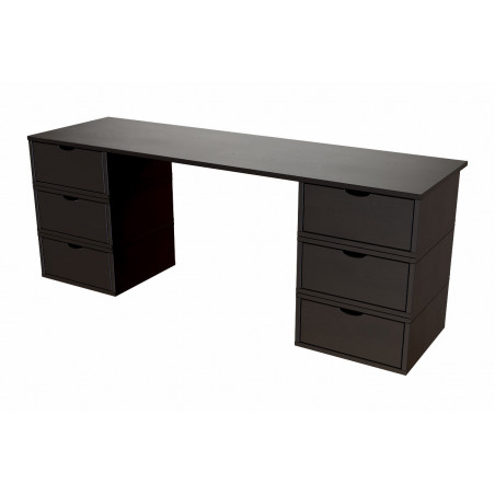 CUBE escritorio madera - barniz al agua negro