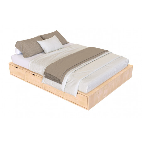 Double bed with storage Cube - 140x200 | ABC Meubles