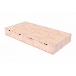 Letto singolo con contenitore 90x200 Cubo