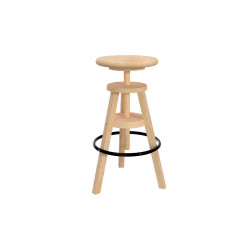 Wooden bar stool with screw