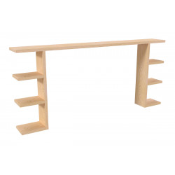 Opción de almacenamiento tresero de madera para cabecero