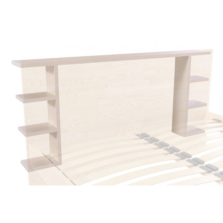 Testiera letto matrimoniale legno -  verniciato bianco satinato