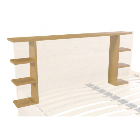 Tete de lit bois vernis à l'eau miel pour lit de largeur 140/160cm