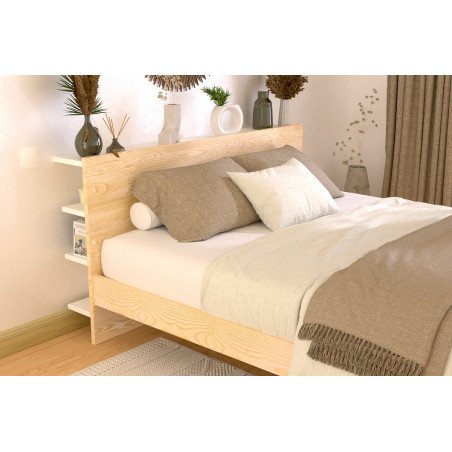 Testata letto legno verniciata bianca per letto 140/160 cm