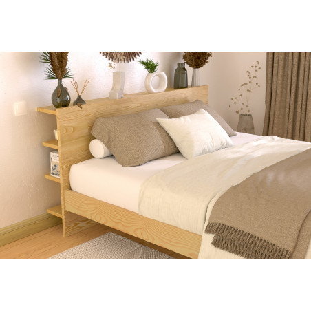 Testata letto legno verniciata miele per letto 140/160 cm