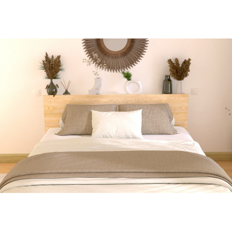 Testiera in legno verniciata con vernice bianca all'acqua per letto largo 140/160 cm