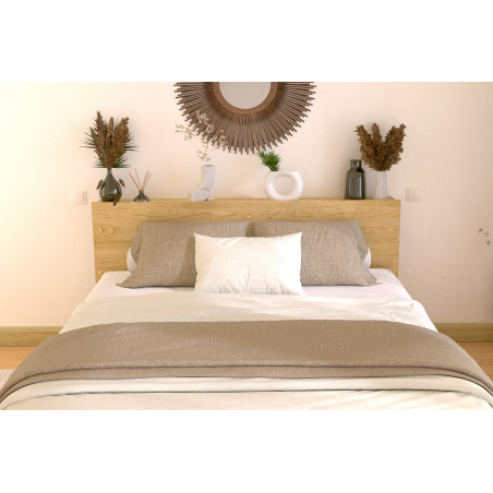 Testiera letto matrimoniale legno - verniciato satinato miele