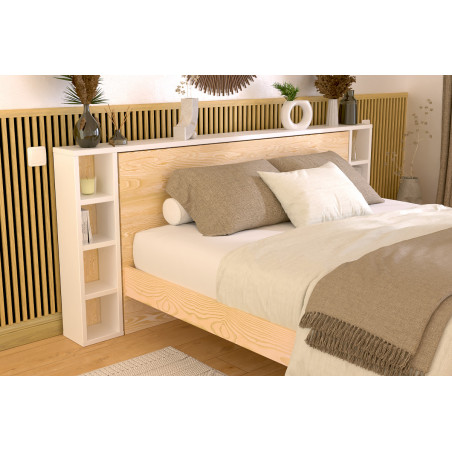 Testata letto legno verniciata bianca per letto 140/160 cm