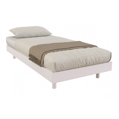 Lattenrahmen 90x200 Kit France aus Massivholz – weiß satiniert