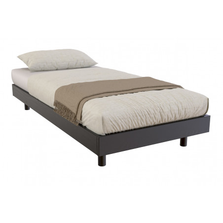 Lattenrahmen 90x200 Kit France aus Massivholz – schwarz satiniert