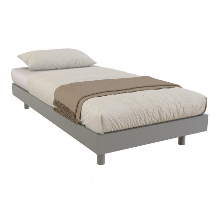 Sommier en bois Kit France - vernis à l'eau gris