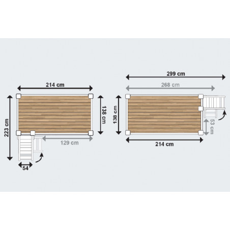 Hochbett 120x200 aus Holz + verstellbare Leiter Alpage | ABC Meubles