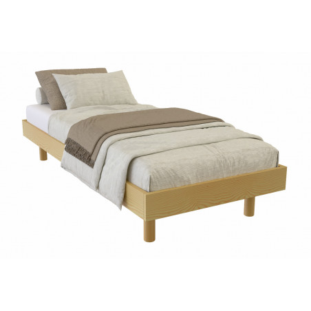 Wooden bed base Kit Noé 80x190 honey wood