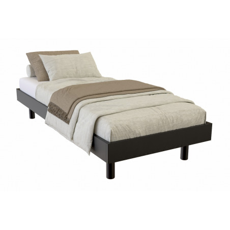 Wooden bed base Kit Noé 80x190 wood black