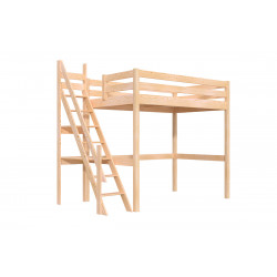 Hochbett holz Sylvia 120x200 mit Müllertreppe
