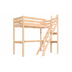 Hochbett holz 90x200 Sylvia mit Müllertreppe