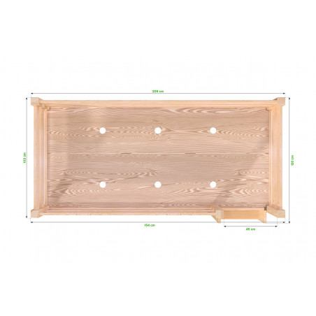 Lit haut en bois massif fabriqué en France avec échelle droite