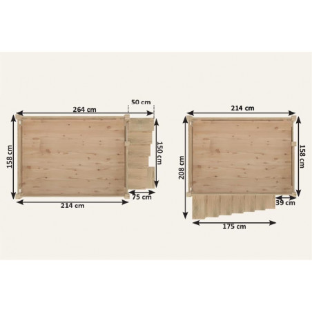 High sleeper bed for adults 140x200 Alpage | ABC Meubles