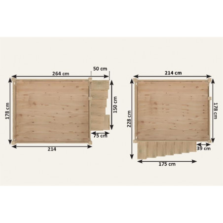 Lit Mezzanine adulte bois 160x200 Alpage | ABC Meubles