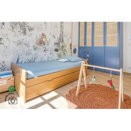 Lit gigogne 80x190 ABC pin massif | ABC Meubles