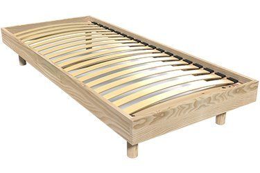 Wooden slatted bed base