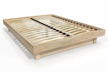Bett aus massivem Holz