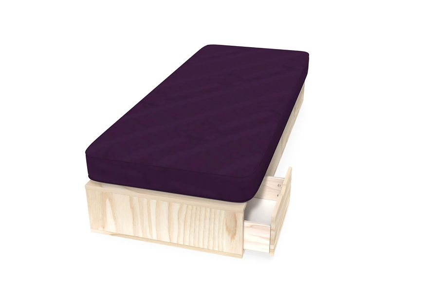Banquette cube 200 cm + futon + coussins taupe BANQ200S-T - Conforama