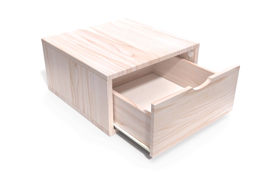 Cube de rangement bois 50x50 cm + tiroir