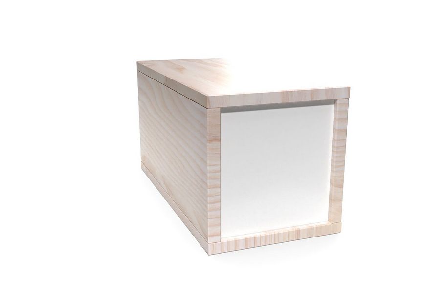 Cube de rangement bois 25x50 cm