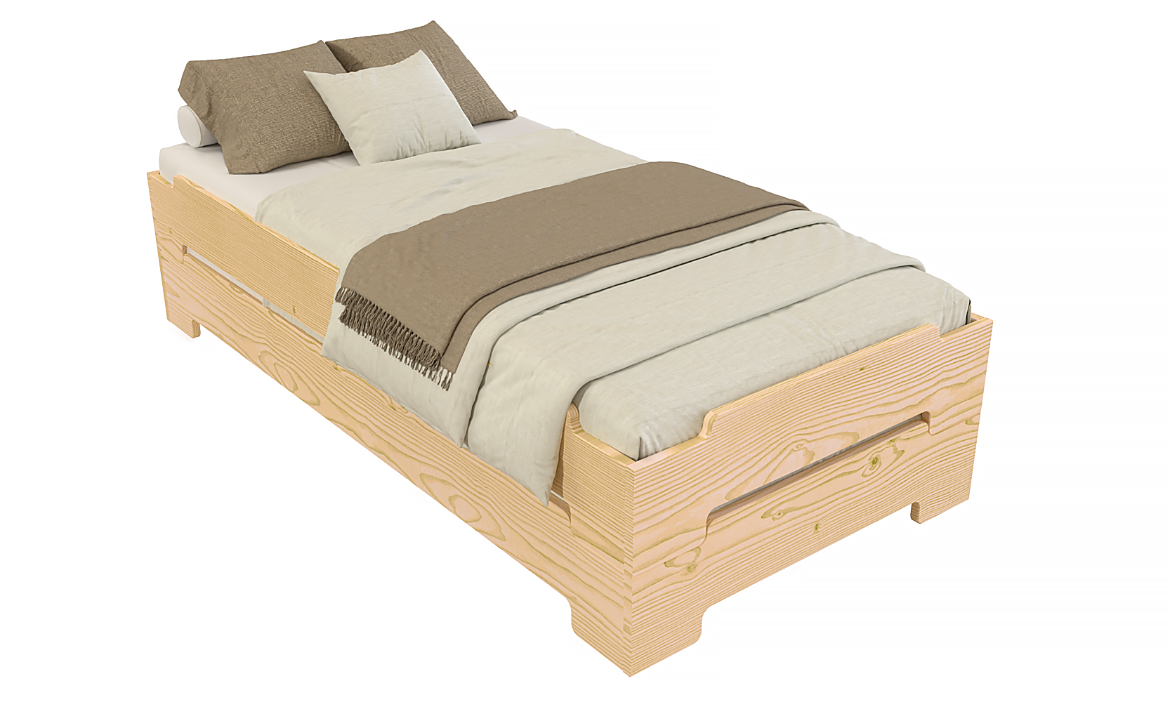 solid wood stacking bed