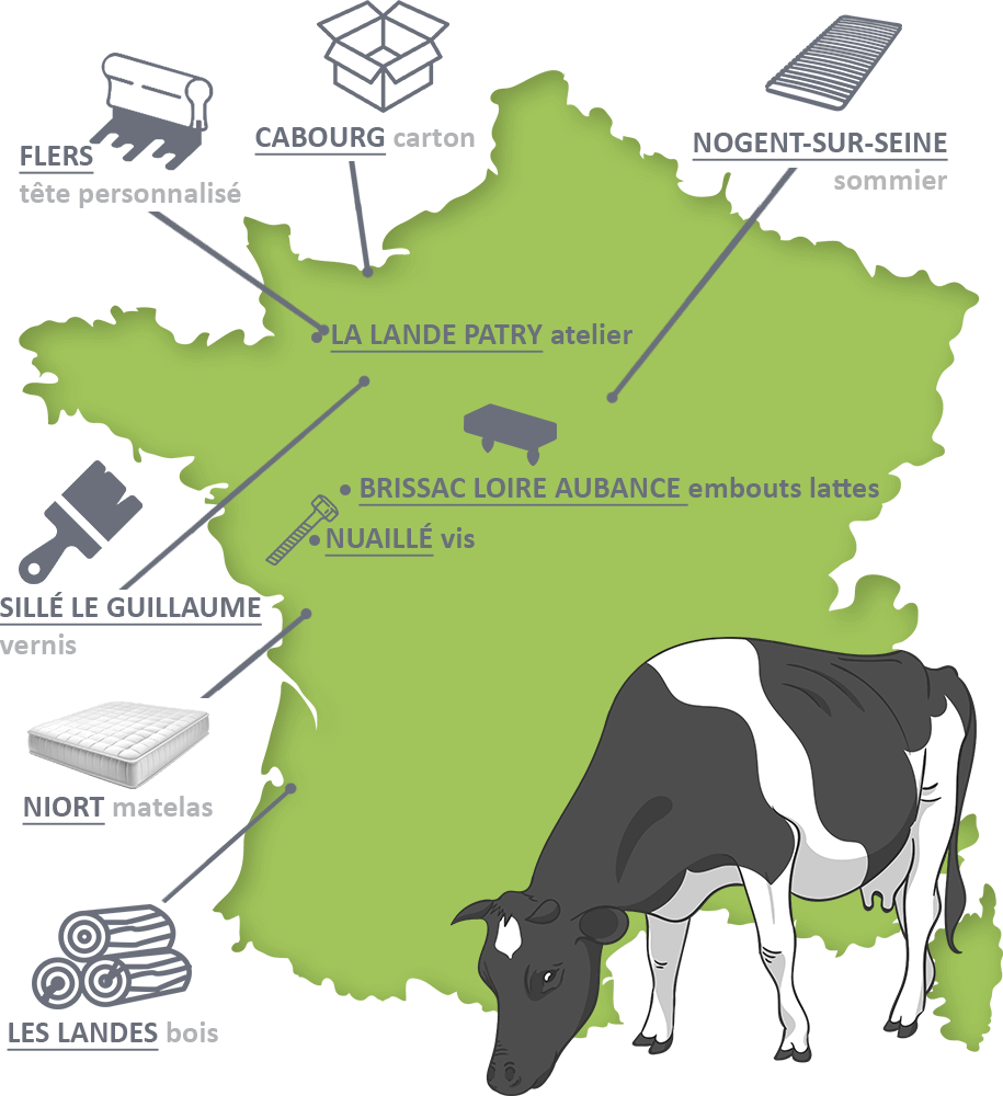 carte de France des fournisseurs