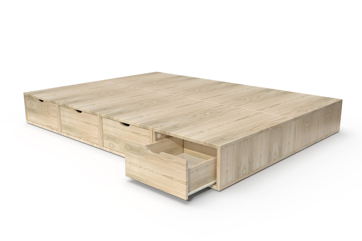 Cama cubo con cajones 140x200