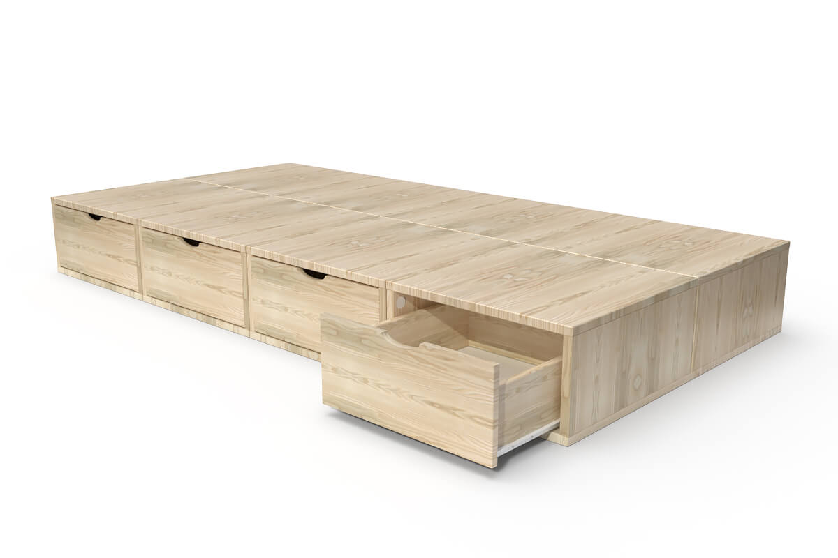 Cama cubo con cajones 90x200