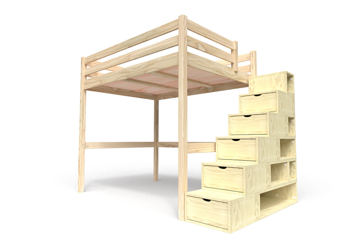 Sylvia mezzanine bed with cube staircase