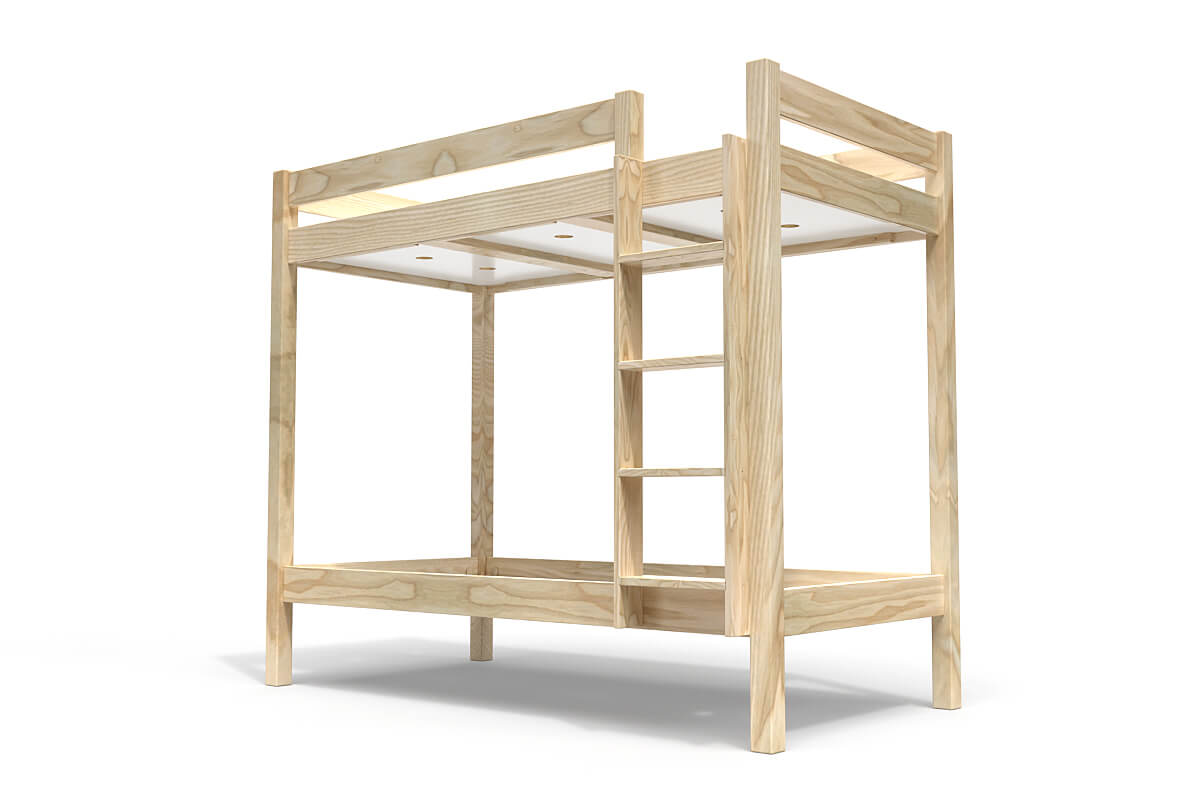 ABC bunk bed 2 places with straight ladder