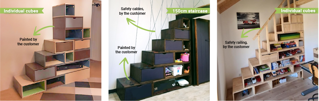 personalised block storage staircase