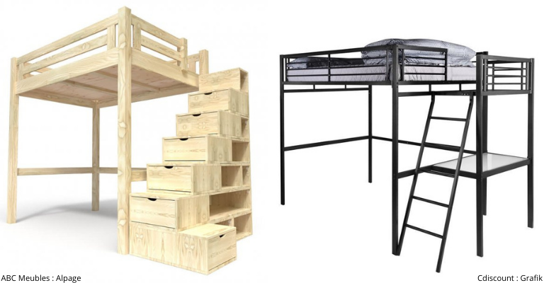 wood vs metal mezzanine bed