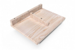 Mesilla de noche suspendida de madera