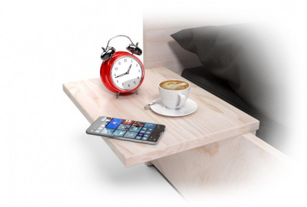 Table de chevet suspendue bois