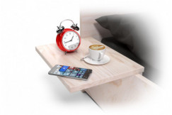 Mesilla de noche suspendida de madera