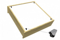 Lot de tiroir sous lit en pin massif